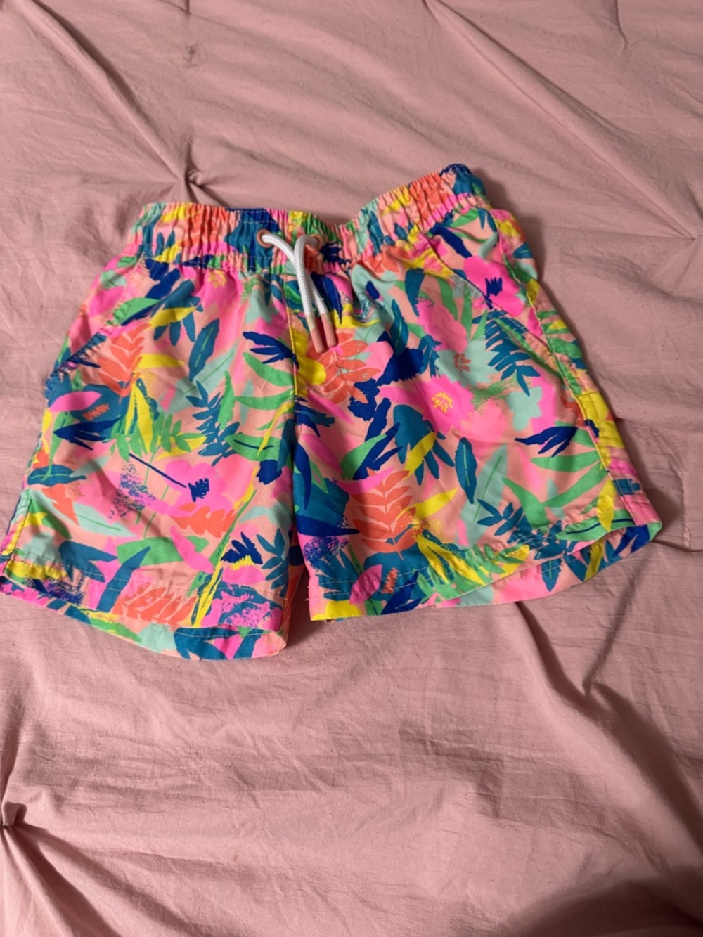 Cat & Jack Pink Tropical Print Bermuda Shorts